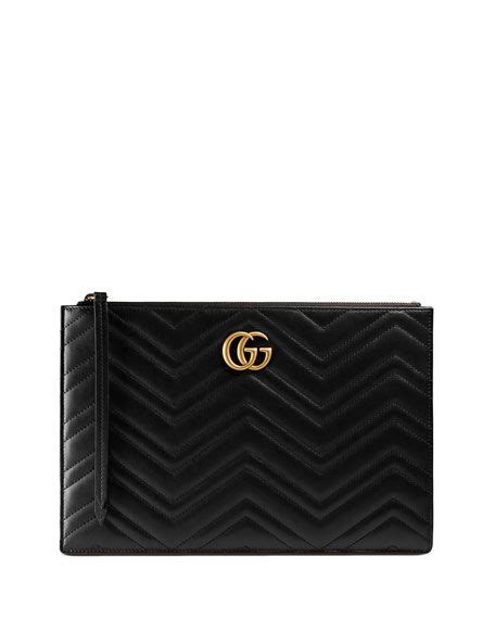 gucci small zip-top flat pouch wristlet bag